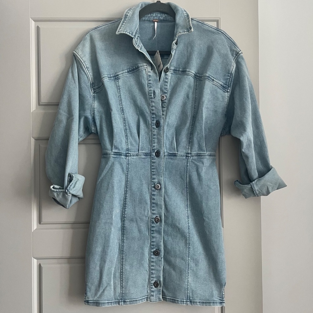 Free People Amber Denim Dress - Picture 2 of 3
